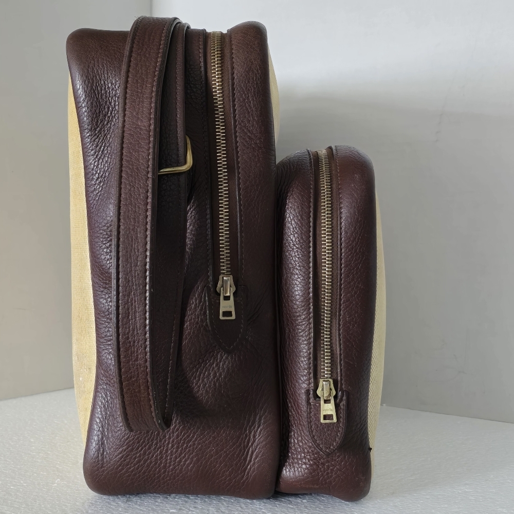 Hermès Helena Messenger Bag in Tobacco Leather and Toile Canvas Authentic - Picture 8 of 16